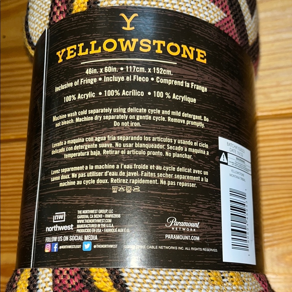 Yellowstone Dutton Ranch Throw - Picture 3 of 3